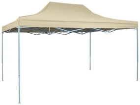 Tenda Pieghevole Pop-Up 3x4,5 m Bianco Crema