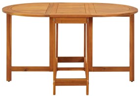 Tavolo da giardino 130x90x72 cm in legno massello di acacia