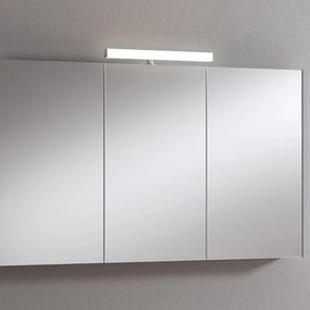 Pensile con luce Akira L 120 x P 15.5 x H 70 cm laccato lucido grigio chiaro