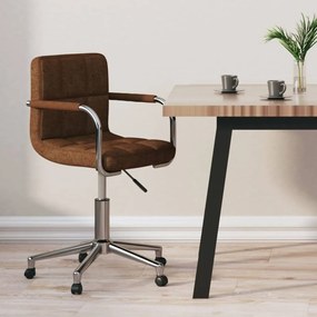 Sedia Girevole Da Ufficio Marrone İn Tessuto /