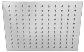 Soffione Doccia slim quadrato 25x25 cm in acciaio cromato