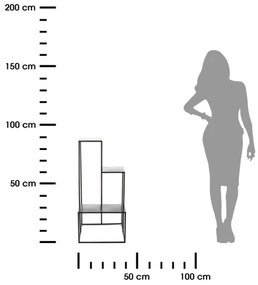 Portafiori KASKADA 85x40 cm nero