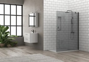 Doccia walk in 90 cm profilo nero e vetro fumé | KS2800NF - KAMALU