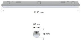 Plafo Stagna 1250mm 30,0W 4000K Passante