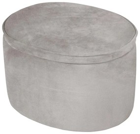 Pouf per bambini in velluto grigio chiaro Lil Sofa - Roba