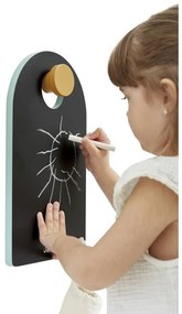 Lavagnetta portatile a due lati in legno da parete