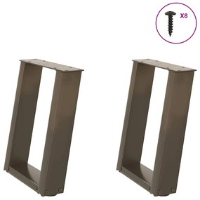 Gambe Tavolino Caffè A U 2 Pz 28x(42-43) Cm Acciaio /