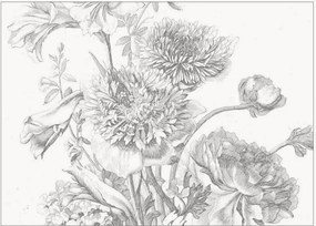 Carta da parati in tessuto non tessuto Engraved Flowers