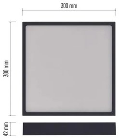 Plafoniera LED LED/28,5W/230V 3000/3500/4000K 30x30 cm nera