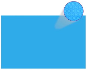 Copripiscina Rettangolare 800x500 Cm İn Pe Blu /