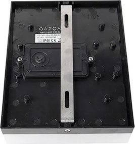 Lampada da parete per esterni nera IP44 con LED e sensore crepuscolare - Dualy