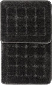 Set di tappetini per il bagno color antracite 2 pz 50x80 cm Kareli – Foutastic