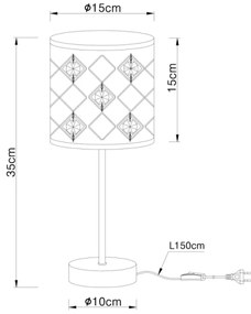 Globo 15448T - Lampada da tavolo ABBEY 1xE14/40W/230V