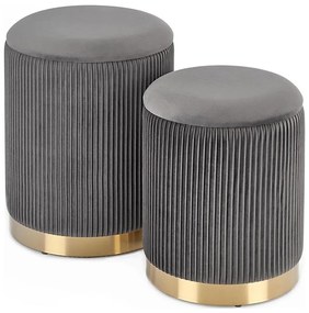 SET 2x Tabacco MONTY diametro 36/66 cm grigio/oro