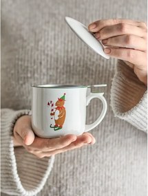 Tazza color crema in gres a tema natalizio con filtro 300 ml Valentin – Bloomingville