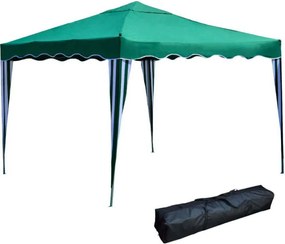 HEBES - gazebo pieghevole e richiudibile completo di sacca protettiva in acciaio 3 x 3 m