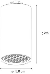 Faretto moderno bronzo scuro per sistema a binario monofase GU10 50mm - Iconic Ruby Honey
