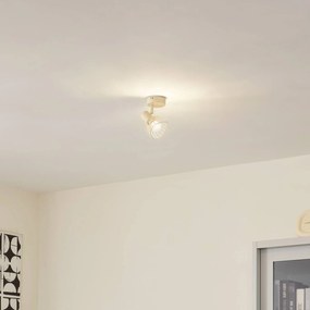 Plafoniera Lindby Piena, beige, 1 luce, metallo, Ø 93,cm