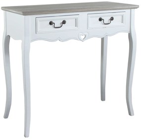 mobiletto con 2 cassetti in legno di paulownia shabby chic