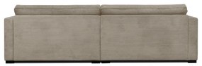 Divano in velluto a coste beige 266 cm Mobby - Scandic