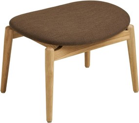 Poltrona con poggiapiedi marrone Olvera – House Nordic