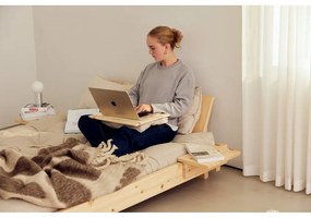 Letto matrimoniale in legno di pino con rete color naturale 160x200 cm Social Bed - Karup Design