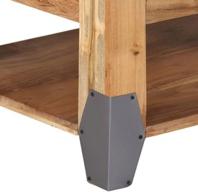 Tavolino da Caffè 110x52x45 cm in Legno Massello di Acacia