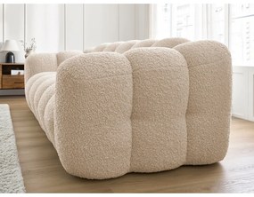 Divano marrone chiaro con rivestimento in bouclé 232 cm Hippolyte – Bobochic Paris