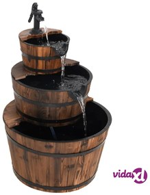 vidaXL Fontana d'Acqua con Pompa 60x60x94 cm Legno Massello di Abete