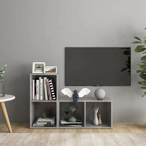 Mobili TV 2 pz Grigio Cemento 72x35x36,5 cm in Truciolato