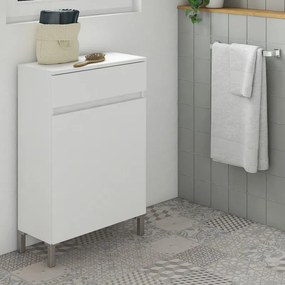 Base a terra Essential SENSEA 1 cassetto 2 ante P 29 x L 54.5 x H 88.5 cm bianco truciolare