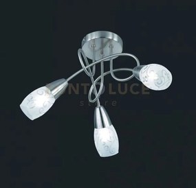 Colmar plafoniera 3 spots attacco e14 diffusori vetro satinato con ...