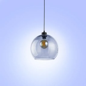 Lampadario a sospensione con filo CUBUS 1xE27/60W/230V blu