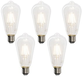 Set di 5 Lampadine LED Smart E27 ST64 4.5W 470 lm 1800-4000K