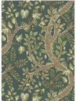 Josephine Munsey Carta da parati Hedgerow - Teal