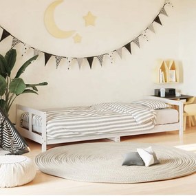 Giroletto Per Bambini Bianco 80x200cm İn Legno Massello Di Pino /