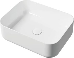 Lavabo da appoggio Counter rettangolare in ceramica L 50 x H 17 x P 38 cm bianco