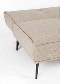 Divano beige allungabile con rivestimento in bouclé 184 cm Cielke – White Label