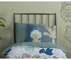 Set copripiumino e federa da bambini verde/blu in microfibra per letto singolo 140x200 cm – Good Morning