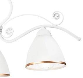 Lampadario a sospensione con catena RETRO II 3xE27/60W/230V bianco