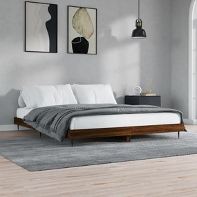 Giroletto Senza Materasso Rovere Marrone 150x200 Cm Truciolato /