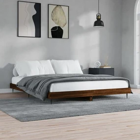 Giroletto Senza Materasso Rovere Marrone 150x200 Cm Truciolato /