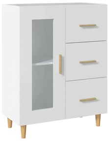 Credenza bianca 69,5x34x90 cm in legno multistrato