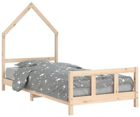 Giroletto per bambini 90x190 cm in legno massello di pino