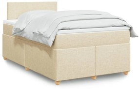Giroletto A Molle Con Materasso Crema 120x190 Cm İn Tessuto /