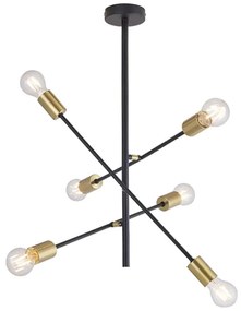 Rabalux 2104 - Lampadario a sospensione con supporto rigido LANNY 6xE27/15W/230V