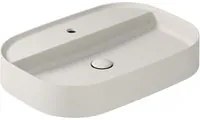 Lavabo da appoggio rettangolare con angoli stondati serie Smart-B di Ceramica Galassia - Sabbia 65x45cm