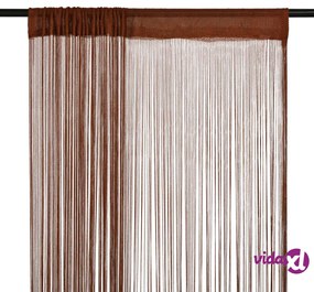 vidaXL 2 Pz Tende a Fili 140x250 cm Marroni