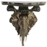 Mensole DKD Home Decor Elefante Dorato Resina (36,5 x 16,5 x 36 cm)