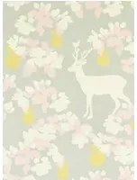 Majvillan Carta da parati Apple Garden - Soft Grey/ Yellow/ Pink/ Cream White
